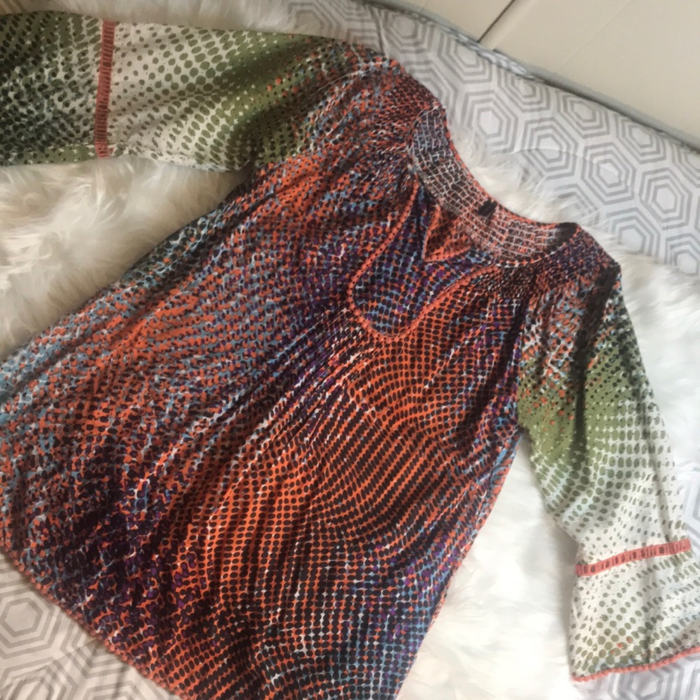 La Moda tunic top. Sz L made in India-cotton